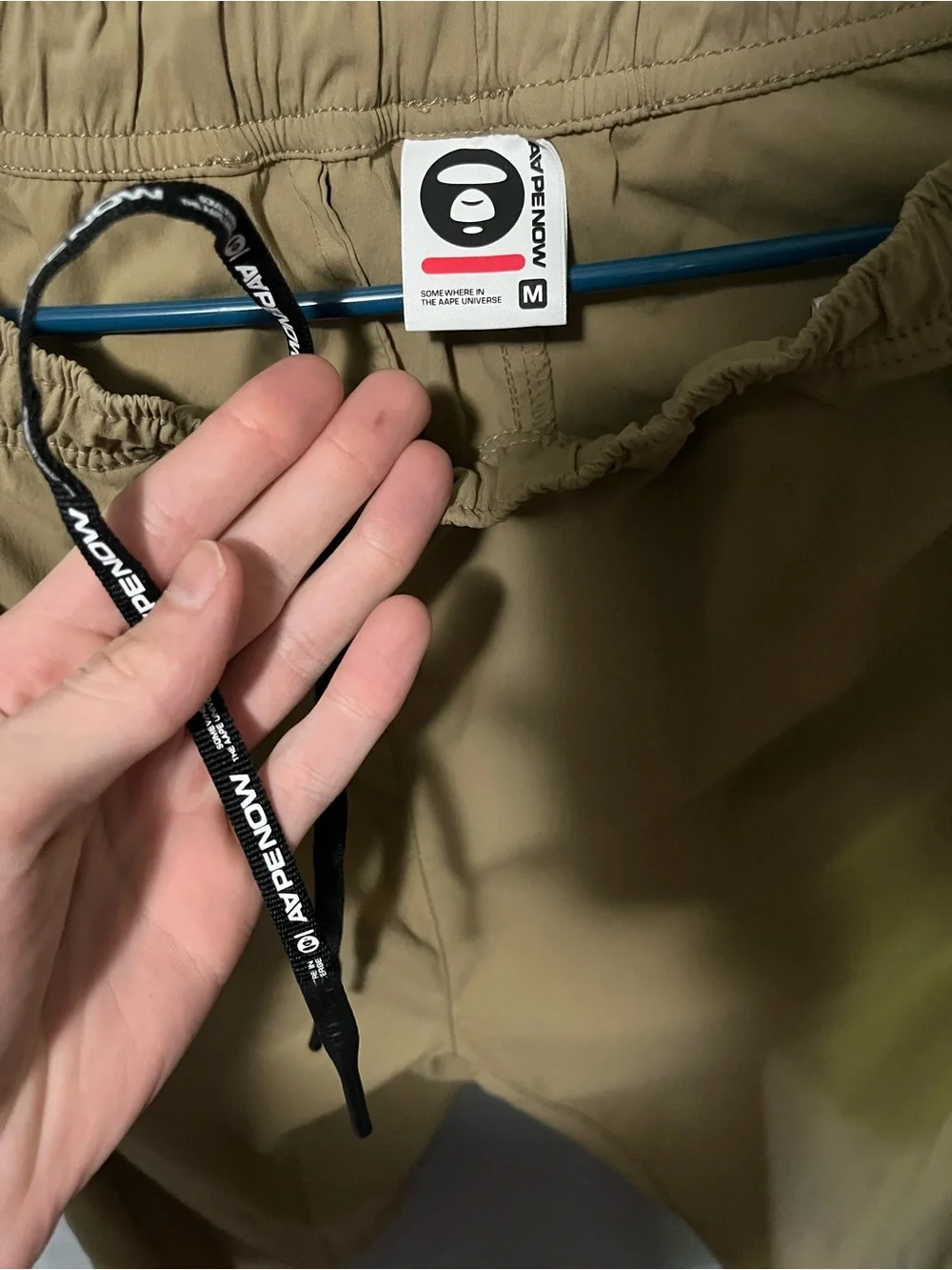 A Bathing Ape Khaki Active Pants